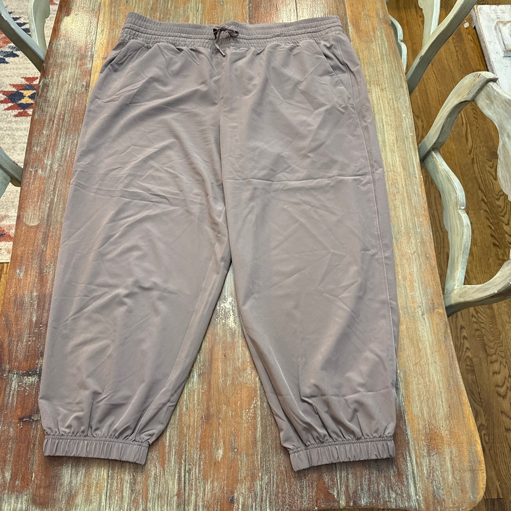 Spanx Coffee Brown Joggers Plus Size 3X Lightweight